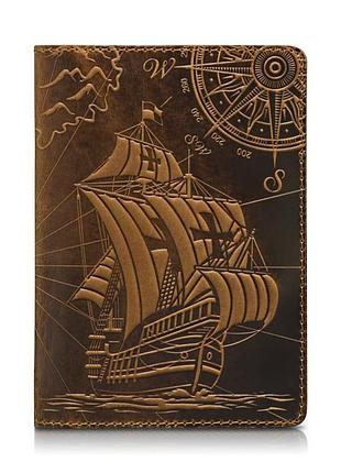 Рыжая дизайнерская обложка для паспорта, коллекция "discoveries"