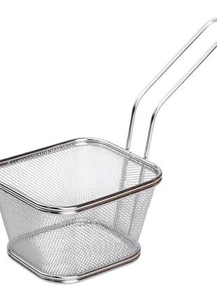 Корзина сервировочная для подачи фри и снеков 13х11х7см фритюрница нержавеющая сталь hp-19-3-l