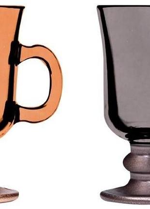 Набор чашек на ножке herevin 131604-006 с эффектом металлик 2 шт х 230 мл