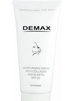 Зволожуючий денний крем з колагеном та еластином spf 25 moisturizing cream spf 25 demax 150 мл150 мл