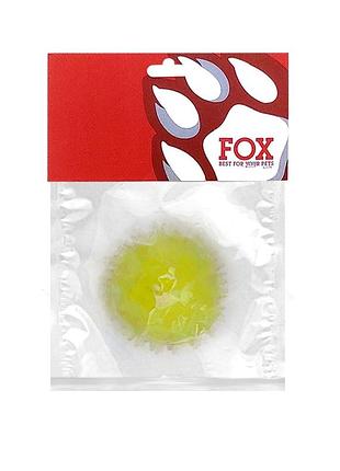 Іграшка для собак тм "fox" "м'яч із шипами" жовтий, 6 см (із запахом ванілі)
