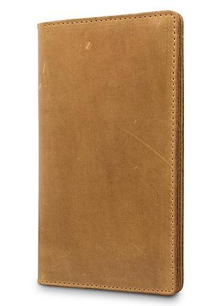 Універсальне шкіряне портмоне рудого кольору