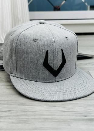 Кепка снепбек (snapback) valourian (доблестный) 56-61р серый (9043)