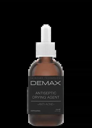 Антисептична присушка "анти-акне" anti-acne antiseptic sebocontorl dryning agent demax 50 мл