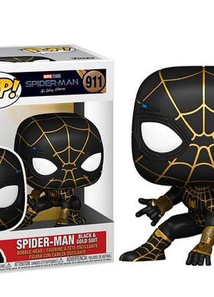 Фигурка коллекционная болтун funko pop человек паук черно-золотой костюм spider man no way hom black&gold suit