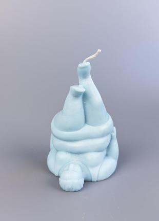 Ароматическая соевая свеча йогиня с эфирными аромамаслами 6,5х10 см. strawberry cheesecake