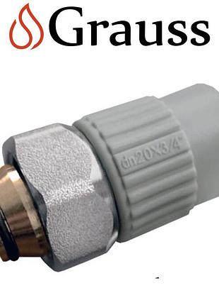 Grauss ppr муфта з євроконусом і накидною гайкою 20x3/4 (для під'єднання бінокля)