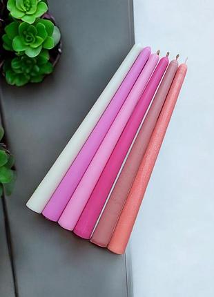 Изящные столовые свечи из натурального соевого воска персиковый