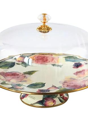 Тортовщица эмалированная на ножке 30 см