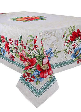 Скатерть гобеленовая 140х320 см полевые цветы 732-163