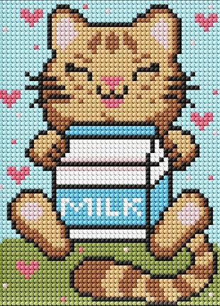 Алмазная мозаика без подрамника волшебный котик идейка 15 х 20 amm1077