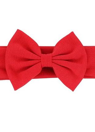 Повязка на голову детская широкая one size красный