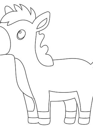 Роспись по холсту "лошадь" 15107-ac 25х30 см