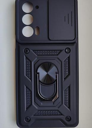 Чехол бронированный противоударный для motorola moto edge 20 черный
