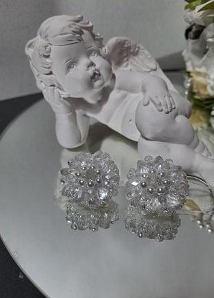 Свадебные сережки ручной работы