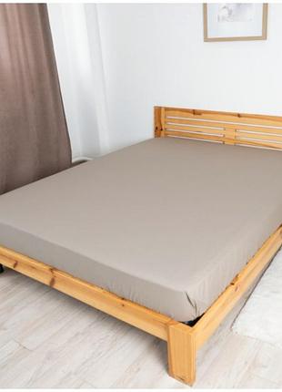 Простынь на резинке koloco 180 х 200+25 см + 2 налочки 50 х 70 см (40920) латте