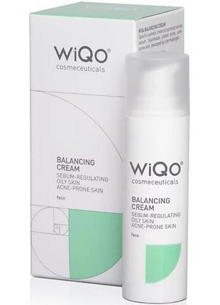 Балансирующий крем-себорегулятор для жирной и склонной к высыпаниям кожи wiqo balancing cream 30 мл
