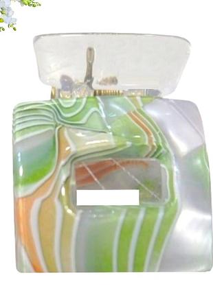 Заколка краб для волосся французький пластик 3 см зелений аrkos