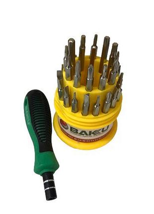 Набор отверток ручка + 30 насадок bakku bk-631-31