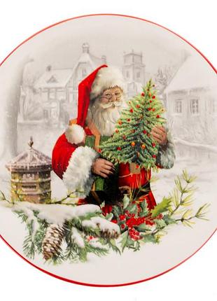 Тарелка подарочная lefard "новый год" 21 см 858-0122 фарфор
