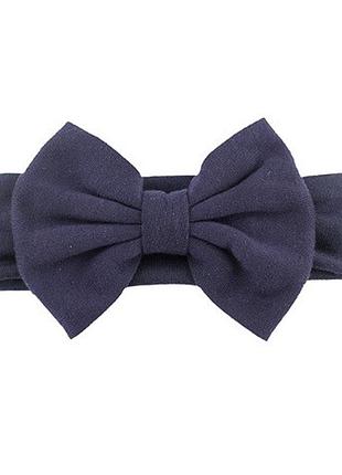 Повязка на голову детская широкая one size синий