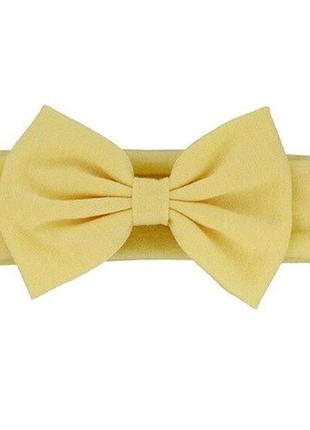 Повязка на голову детская широкая one size желтый