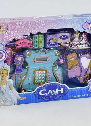 Детский игрушечный кассовый аппарат 35566 (8) музыкальный, светится, аксессуары, в коробке