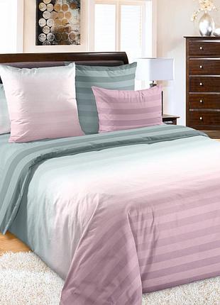 Постельное белье перкаль туманное утро розовое двуспальный