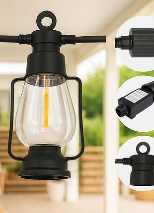 Гирлянда ретро-лампы подвесные 220 в, тёплый свет, уличная sfk-49