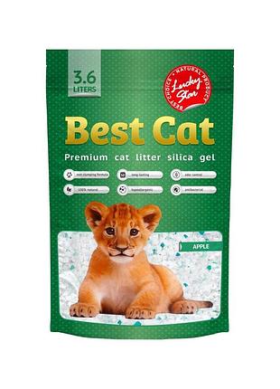 Силикагелевый наполнитель "best cat" green apple 3. 6л/10