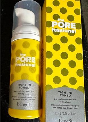 Benefit cosmetics pore тонизирующая пена очищающая поры с aha + pha дорожный размер