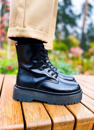 Dr martens jadon black termo, черевики весняні доктор мартінс жадон