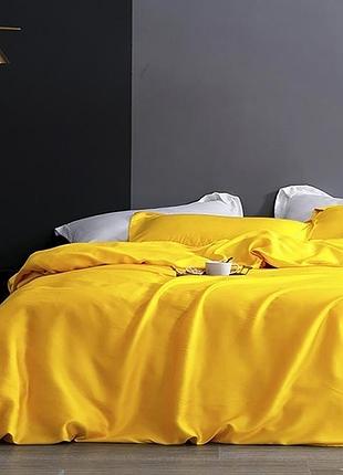 Постільна білизна жовтий однотонний сатин