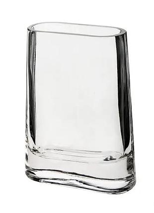 Ваза для цветов стеклянная 9.5х5х15.8 см прозрачная декоративная ваза 420 мл hp-10-8