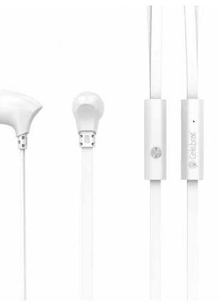 Навушники вакуумні celebrat g3 (гарнітура) white+мікрофон