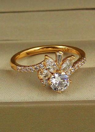 Кольцо xuping jewelry вечность р 20 золотистое