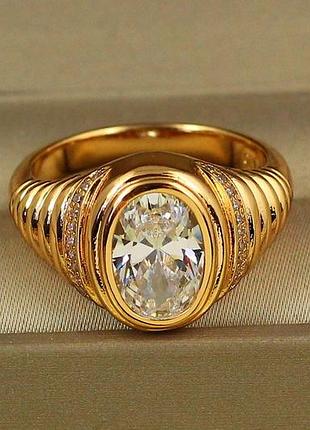Кольцо xuping jewelry византия р 21 золотистое