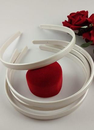 Обруч для волосся пластиковий (ширина 9 мм) білий