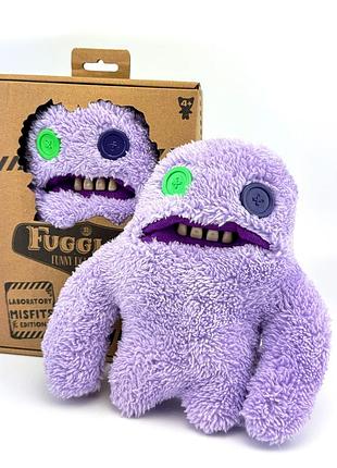Большая мягкая игрушка фуглер двуглазый йетти fuggler funny ugly monster оригинал (фиолетовый монстр, 25 см)
