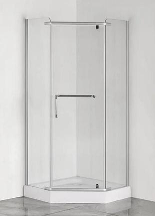Душевая кабина без поддона mixxus lines sc01-90x90x185-tr chrome прозрачное стекло 6мм (mi6915)