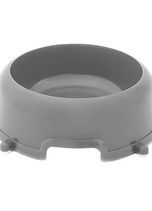 Миска пластиковая 1,25 л серая