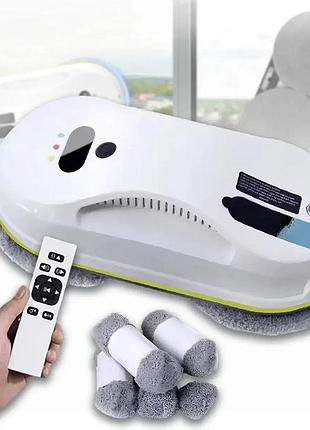 Робот на акумуляторі для миття вікон з пультом керування й автоматичним розпиленням води, 8 насадок