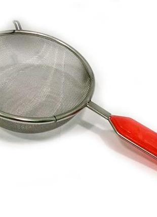 Сито нержавеющее empire 140 мм красная ручка (1535)