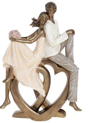 Статуэтка декоративная влюбленная пара 25х18х8 см полистоун 1k07-175