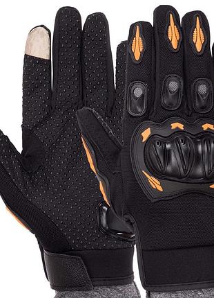 Моторукавиці sporttrade pm-12 m-xxl кольори в асортименті xl, чорно-жовтогарячий
