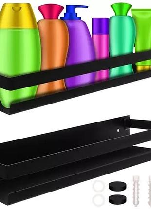 Ruhhy полиця для ванної кімнати, чорна 19188