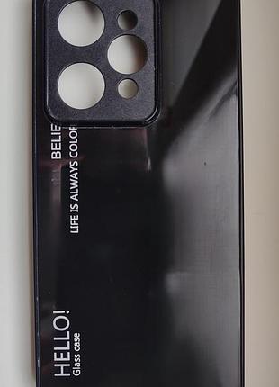 Чехол градиент стеклянный для realme 15 pro 5g черный