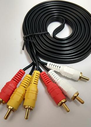 Av кабель для игровых приставок титан hamy 3 метра (3rca-3rca)