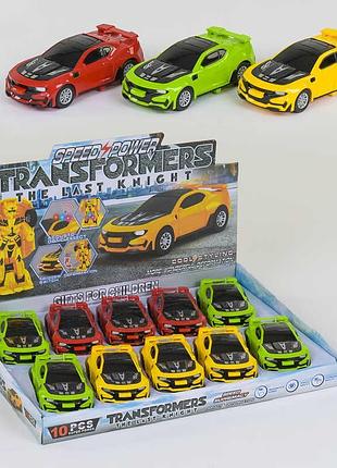 Игрушка набор машин-трансформеров 8102 (24/2) свет, звук, 3 цвета, цена за 10 штук в блоке