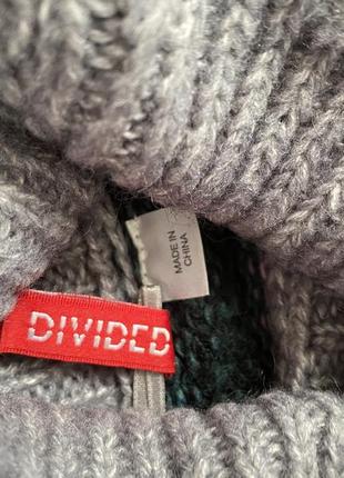 H&m divided подовжений светр/гольф 💜в різнокольорову смужку2 фото